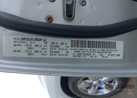 2014 Ram 1500 Big Horn z USA, uszkodzony, nr VIN 1C6RR7TT3ES186535